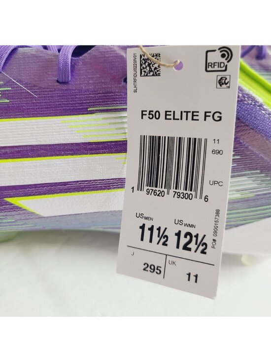NEW Adidas F50 Elite FG Soccer Cleats JH7615 Size 11.5 Purple main image 6
